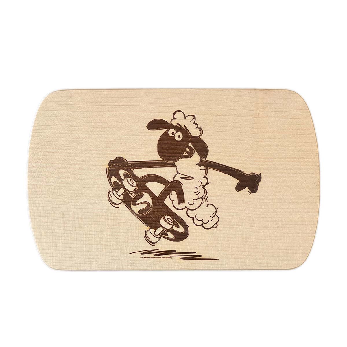 Frühstücksbrett „Schaf auf Skateboard“