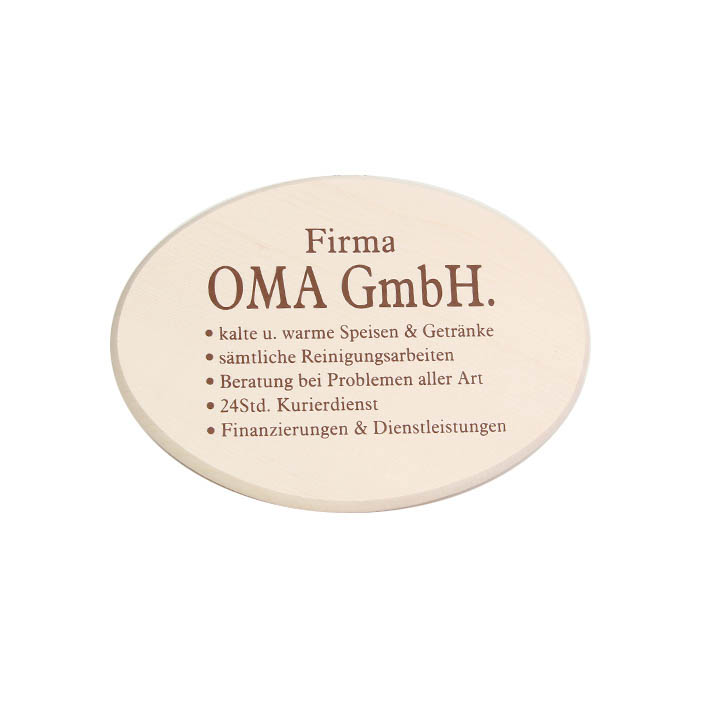 Spruchbrett "Oma GmbH"