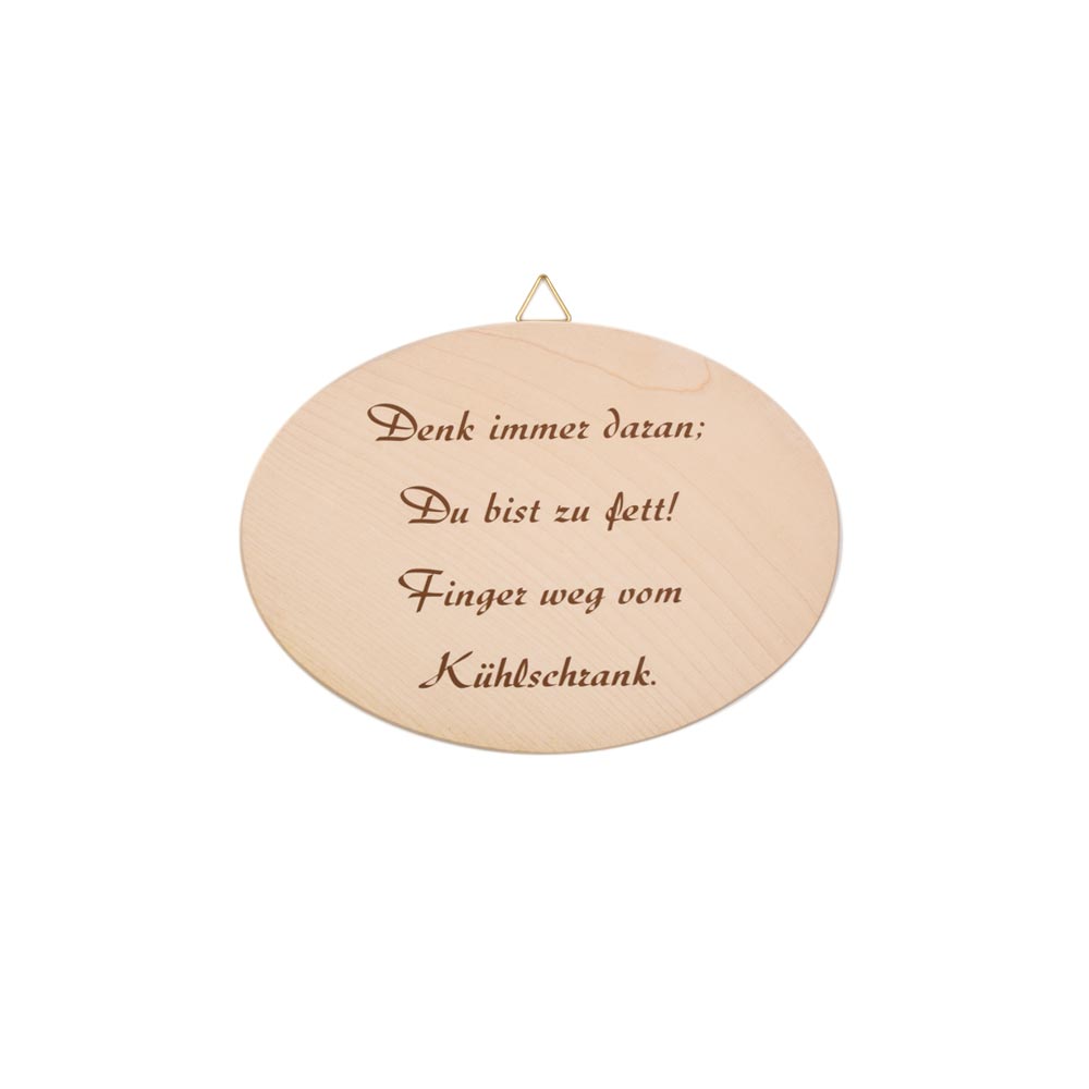 Spruchbrett "Finger weg…"