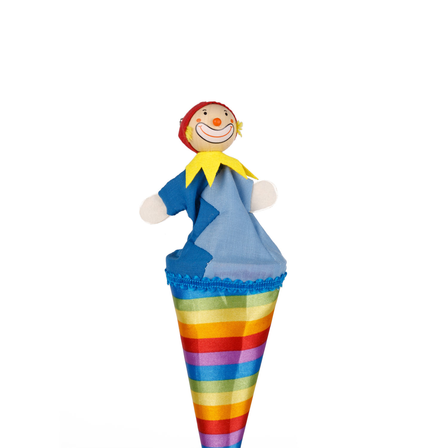 Tütenkasper  Clown bunte Streifen
