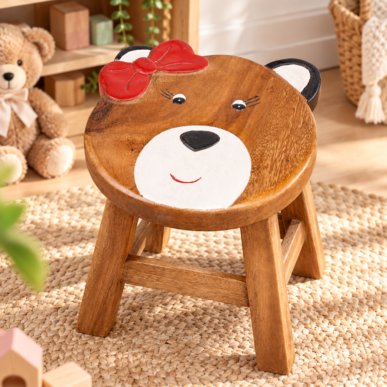 Hocker "Bär" mit Schleife