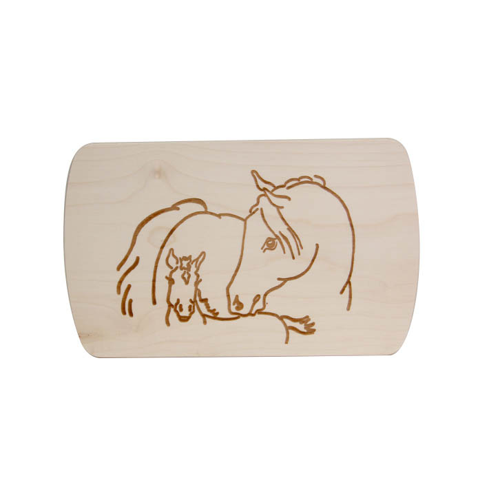 Frühstücksbrett "Pferd mit Fohlen"