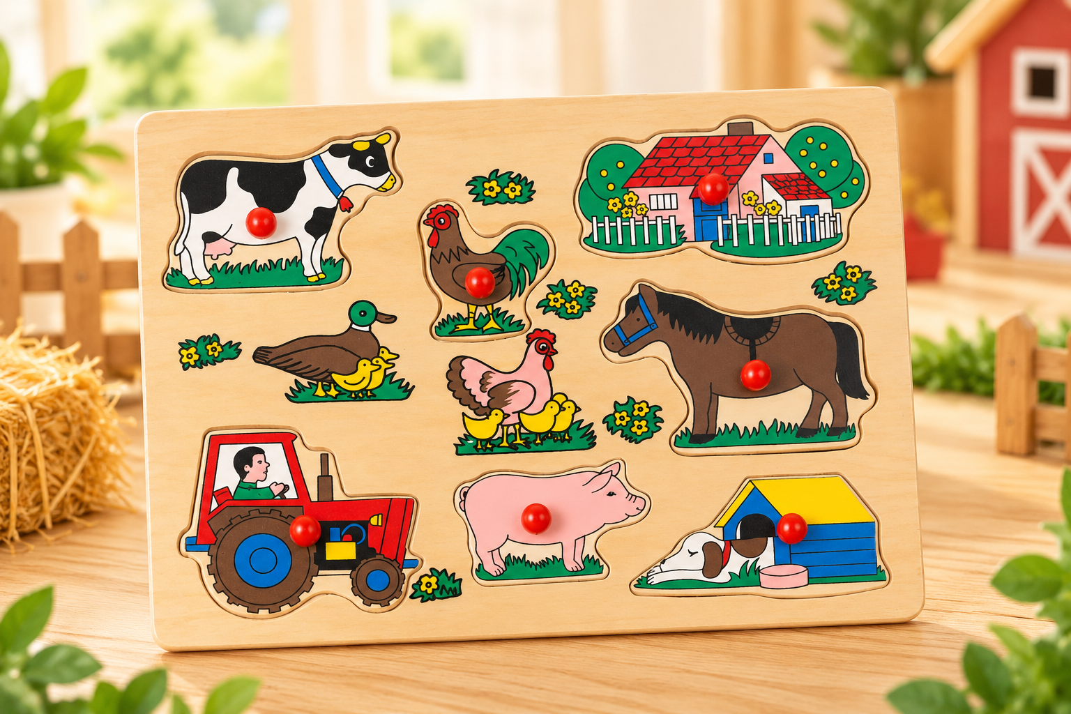 Steckpuzzle "Bauernhof" 9-teilig