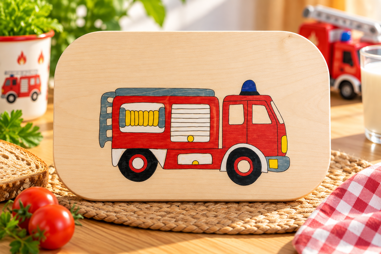 Frühstücksbrett „Feuerwehr“