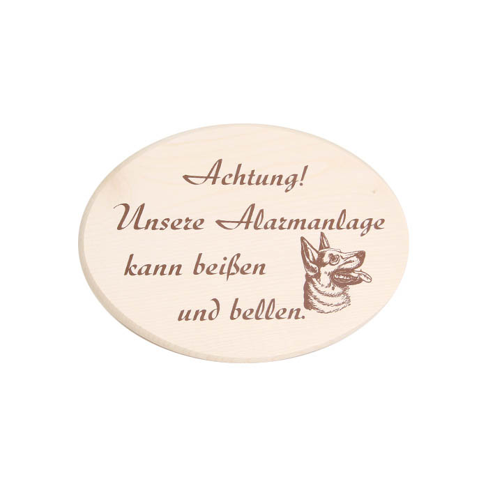Spruchbrett "Achtung"