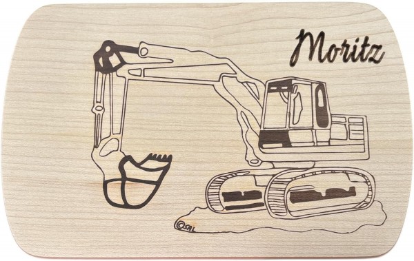 Frühstücksbrett „Bagger“